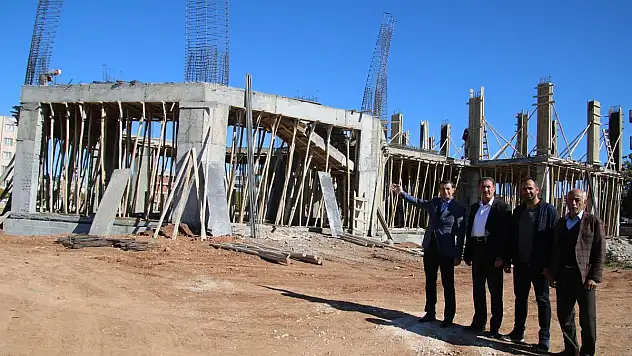 HİLVAN'DA İLÇE KÜTÜPHANESİ İNŞAATI HIZLA SÜRÜYOR