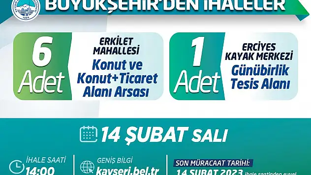 İHALELER BAŞLIYOR