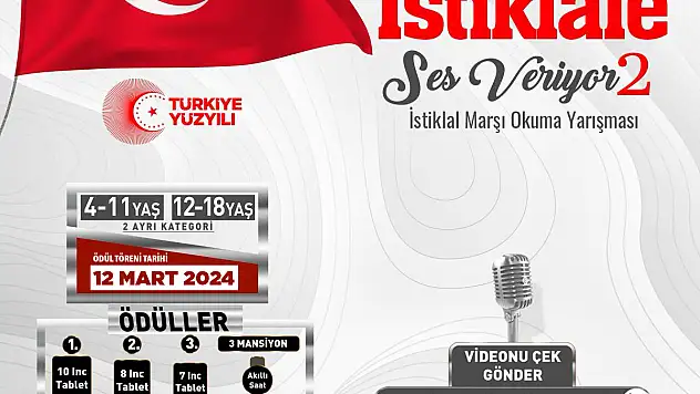  İSTİKLAL MARŞI OKUMA YARIŞMASI ÖDÜL TÖRENİ