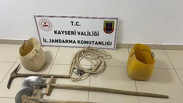 Kaçak kazı yapan şüpheli yakalandı