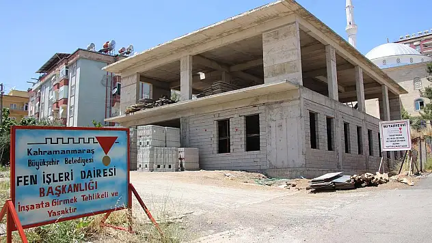 Kahramanmaraş da taziye evi çalışmaları