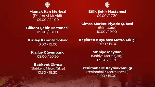 Kan bağışı çağrısı