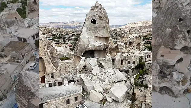 Kapadokya'da İkonik Peribacası çöktü