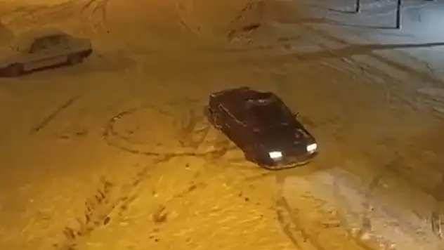 Karda drift atan sürücüye 208 bin TL ceza