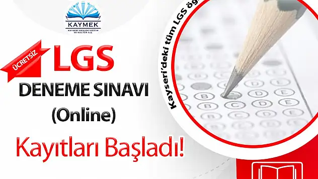 KAYMEK'ten Online LGS sınavı