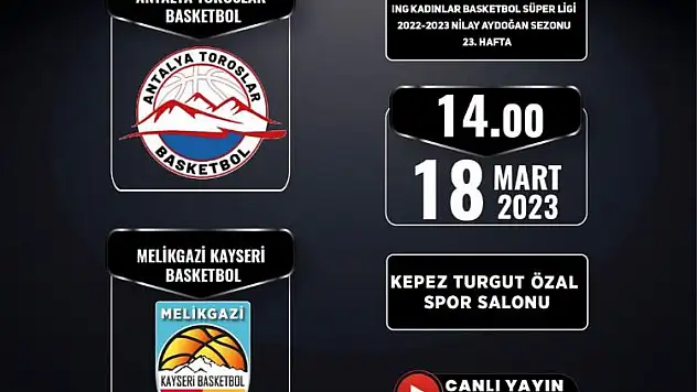 Kayseri Basketbol Antalya Deplasmanında