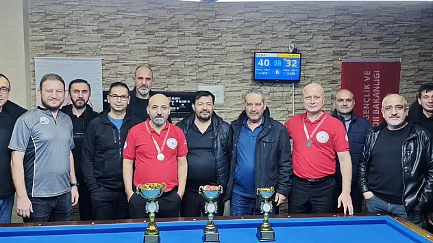 Kayseri'de 3 Bant Bilardo İl Şampiyonası tamamlandı