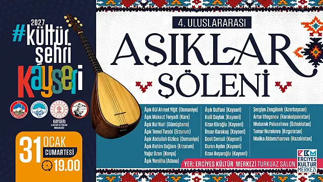 Kayseri'de 4. Uluslararası aşıklar şöleni
