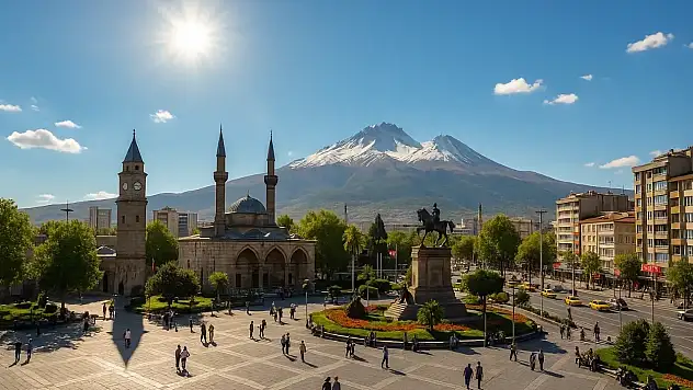 Kayseri'de 9 Temmuz sıcak ve güneşli hava