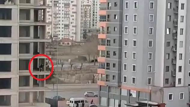 Kayseri'de inşaatta intihar girişimi