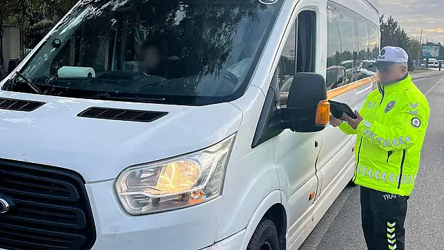 Kayseri'de servis denetiminde 32 araca ceza!