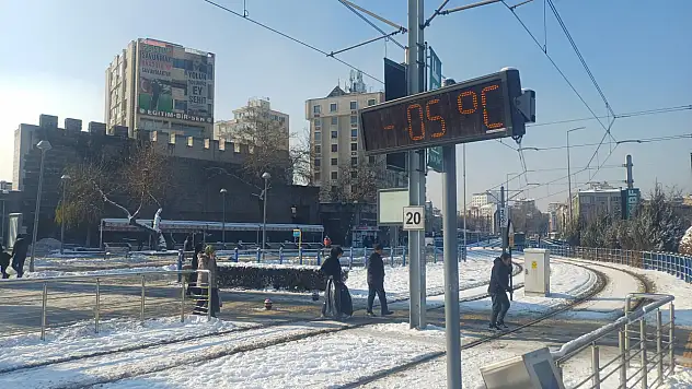 Kayseri'de soğuklar termometreleri bozdu