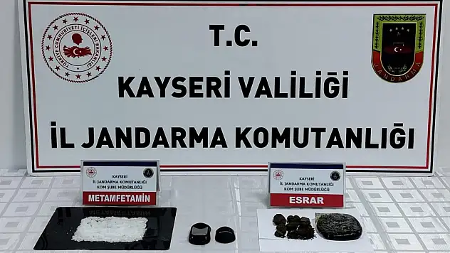 Kayseri Jandarmasından, narkotik köpek timi ile operasyon: 2 gözaltı