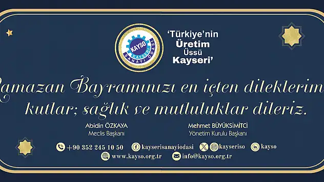 Kayseri Sanayi Odası Resmi İlan