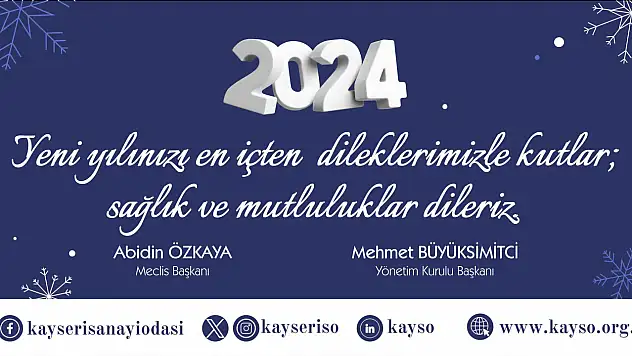 Kayseri Sanayi Odası Resmi İlan