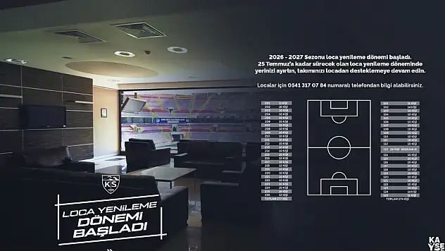 Kayserispor'da Loca Yenileme Dönemi Başladı