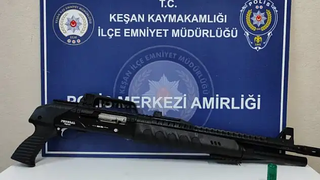 Keşan'da havaya ateş eden şahsa gözaltı