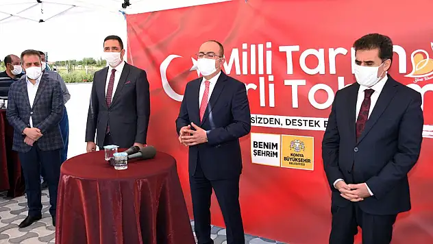 Konya da MERAM VE AKÖREN ÇİFTÇİSİNE YERLİ TOHUM