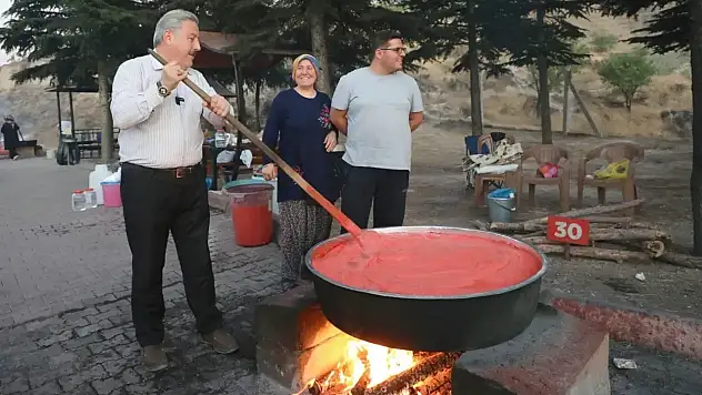 Melikgazi'de salça kaynatma günleri sona erdi