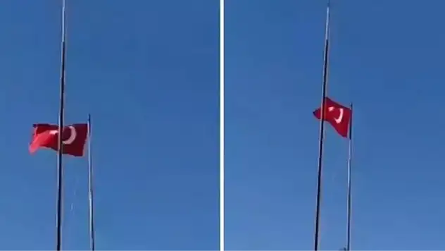 Nusaybin'de Türk Bayrağını indiren şahıs hastaneye kaldırıldı