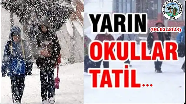 OKULLAR O İLDE TATİL