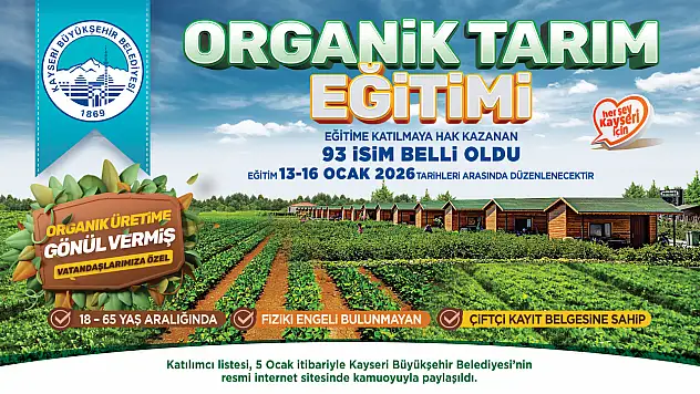 Organik Tarım Eğitimine 93 Kişi Seçildi