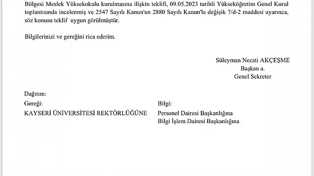 OSB Meslek Yüksek Okulu açılacak