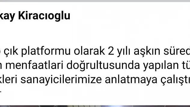 OSB'ne Sahip Çık Platformu'nun adayı belli oldu
