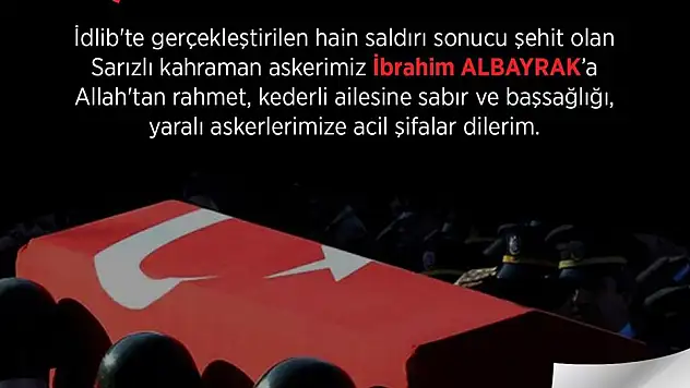 PALANCIOĞLU'NDAN BAŞSAĞLIĞI MESAJI
