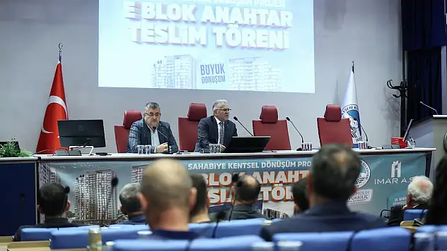 Sahabiye Kentsel Dönüşümü E Blokta anahtarlar teslim edildi