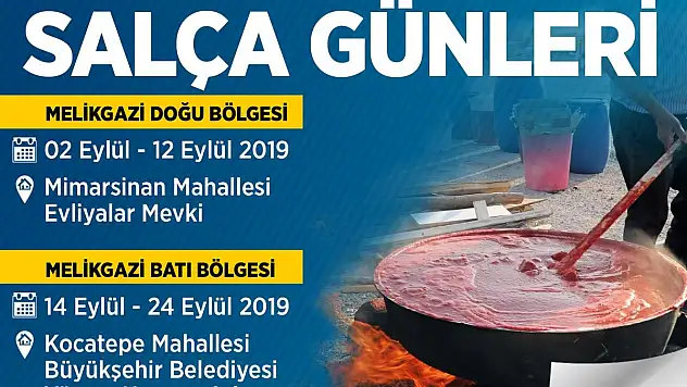 'SALÇA GÜNLERİ' BAŞLIYOR