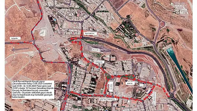 Şanlıurfa da köprülü kavşak çalışmaları