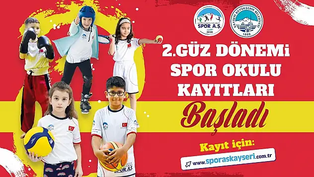 Spor A.Ş. 2'nci Güz Dönemi Spor Okulu kayıtları başladı