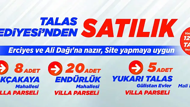 Talas Belediyesi Resmi İlan