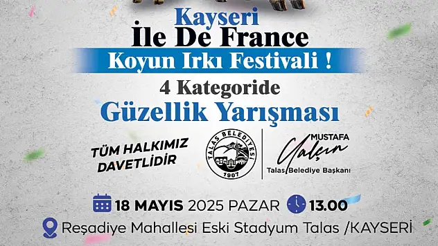 Talas'ta Ile de France koyun ırkı festivali ve güzellik yarışması