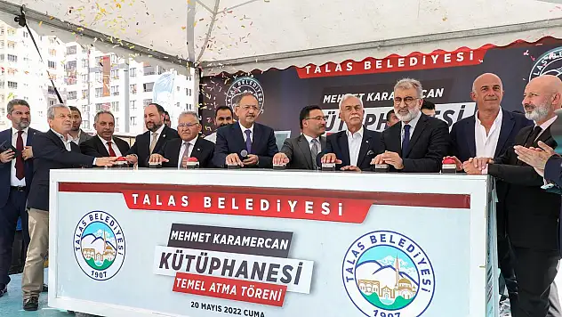 TALAS'TA MEHMET KARAMERCAN KÜTÜPHANESİ'NİN  TEMELİ ATILDI