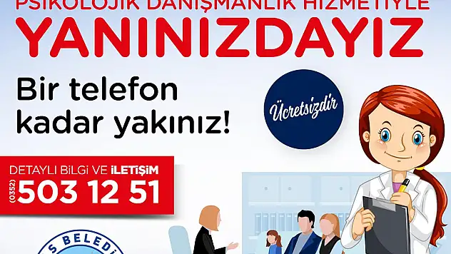 TALAS'TAN EVDE KALANLARA TELEFONLA PSİKOLOJİK DESTEK