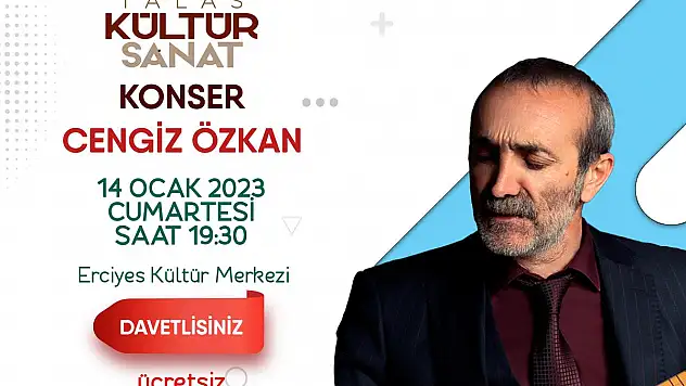 TALAS'TA CENGİZ ÖZKAN KONSERİ HEYECANI