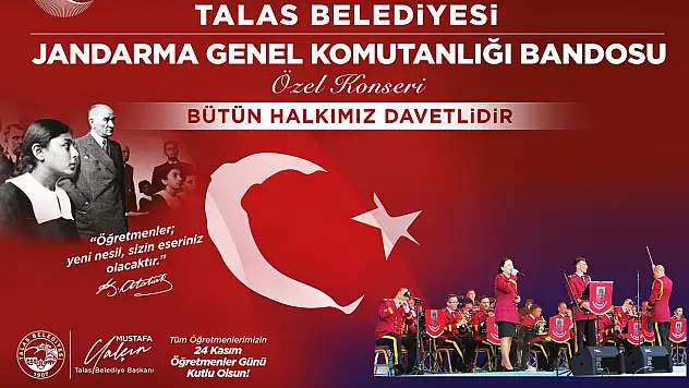 TALAS'TA JANDARMA KONSERİ HEYECANI