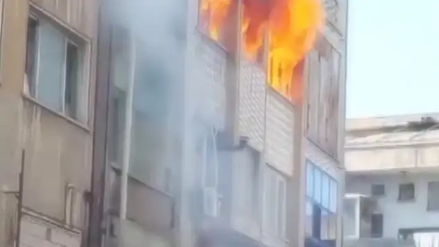 Tekstil ürünlerinin bulunduğu binada yangın