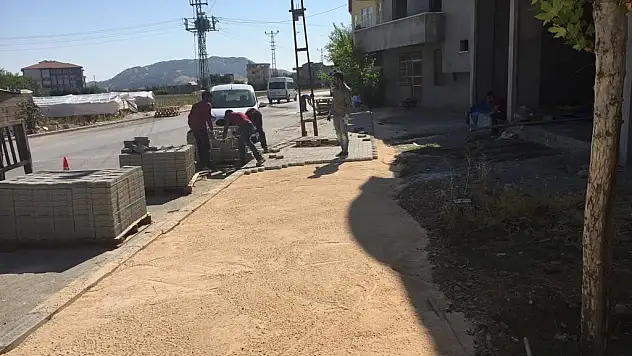 Terminal Caddesi'nde Kaldırım Çalışması