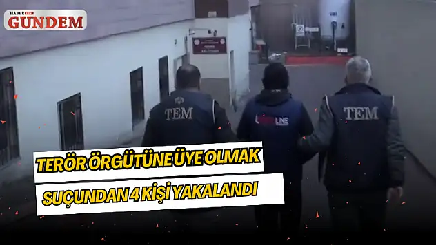 Terör örgütüne üye olmak suçundan 4 kişi yakalandı