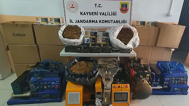 Tomarza'da Kaçak Tütün Baskını
