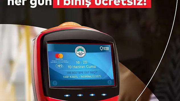 ULAŞIMDA 'HER GÜN 1 BİNİŞ ÜCRETSİZ' KAMPANYASI