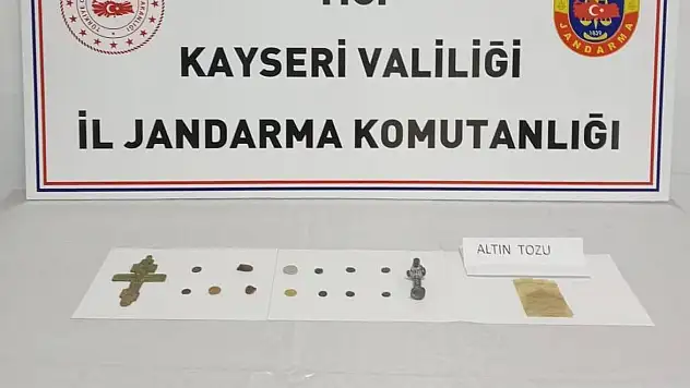 Üzerinde 10 adet sikke ele geçirilen şüpheli gözaltına alındı