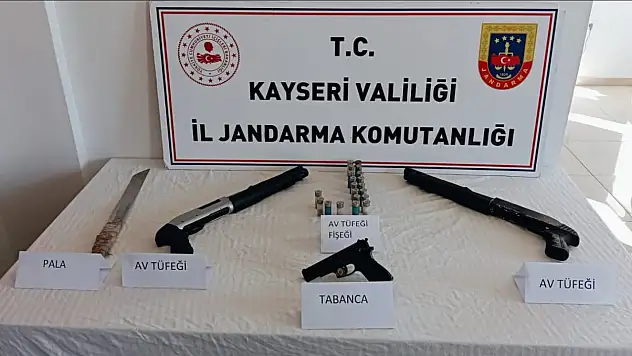 Yeşilhisar'da uyuşturucu ve silah operasyonu
