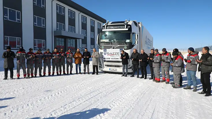 Melikgazi’den Gazze’ye insani yardım tırı dualarla uğurlandı