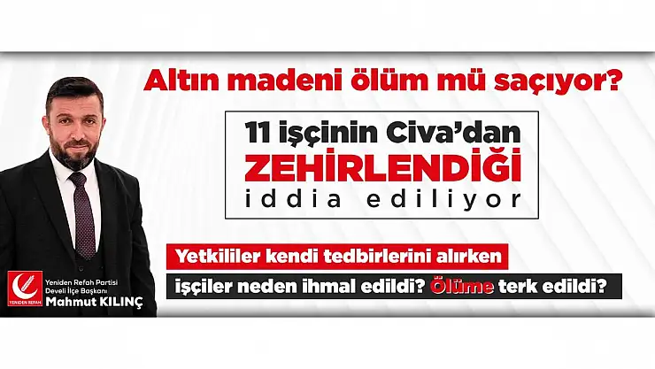 11 işçinin civadan zehirlendiği iddia ediliyor.