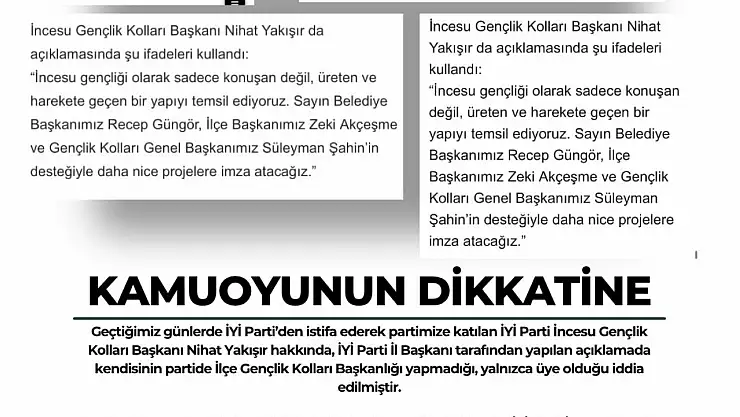 AK Parti Kayseri'den İYİ parti açıklamasına yanıt