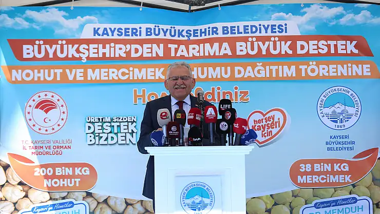 Büyükkılıç'tan üreticiye 11,5 milyon TL'lik tohum desteği